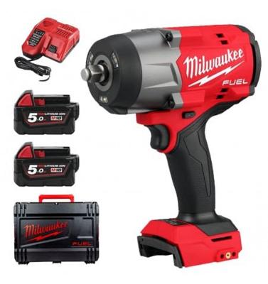 Milwaukee M18 FUEL™ FHIW2F12-502X Accu slagmoersleutel 1491Nm 1/2" frictiering 18V 5.0Ah in HD-Box - 4933492783