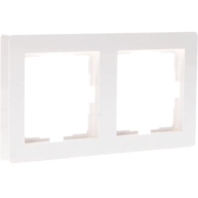 Dubbelframe voor wandcontactdoos - Universeel - 55 x 55 mm - Wit