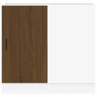 Spoelbakonderkast bewerkt hout bruin eikenkleurigig - thumbnail