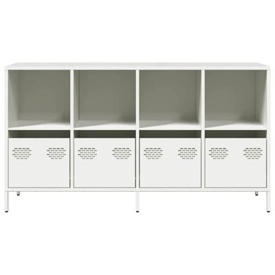 Dressoir 135x39x73,5 cm koudgewalst staal wit