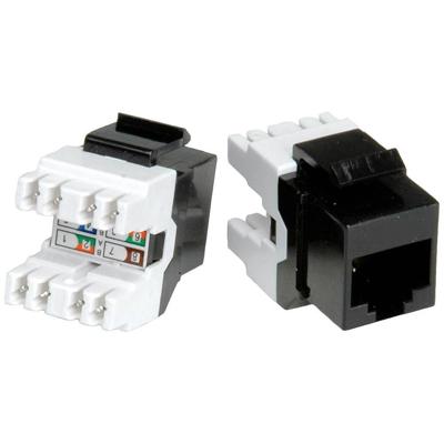 ROLINE Cat.5e (Klasse D) Keystone, RJ45, niet afgeschermd, zwart ROLINE Cat.5e (Klasse D) Keystone, RJ45, niet afgeschermd, zwart