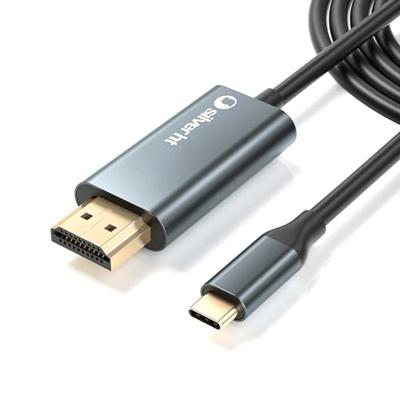 Kabel USB-C naar HDMI Silver HT LOGAN Zwart