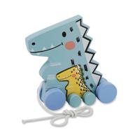 Jamara Trekfiguur Dino Junior 24 X 8,3 Cm Hout Lichtblauw 2-delig - thumbnail