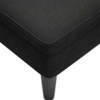 Chaise longue met kussen en rechterarmleuning stof zwart - thumbnail