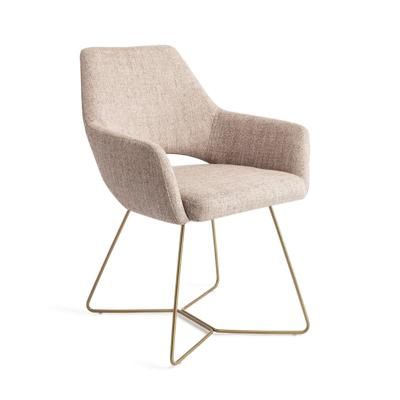 Jesper Home Eetkamerstoel 'Yanai' Beehive Gold, kleur Biscuit Beach Jesper Home Eetkamerstoel 'Yanai' Beehive Gold, kleur Biscuit Beach