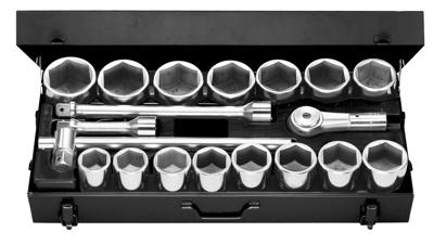 Facom set 6-kantdoppen, metrische maten - M.431E