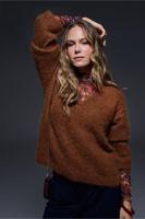 Liana vneck pullover - caramel - 13307 - thumbnail