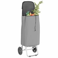 VidaXL Winkel trolley grijs 35 x 28 x 92 cm oxford stof - thumbnail