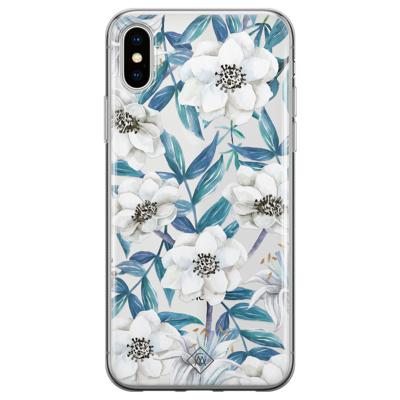 iPhone X/XS transparant hoesje - Touch of flowers