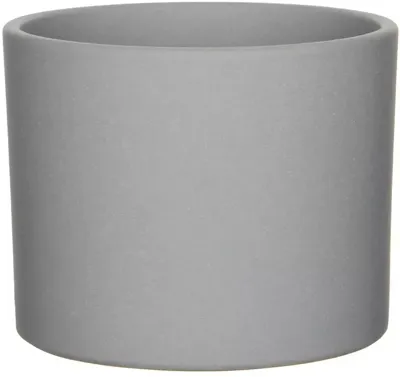 Mica Decorations bloempot Era rond 12x10cm grijs mat