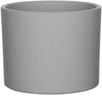 Mica Decorations bloempot Era rond 12x10cm grijs mat - thumbnail