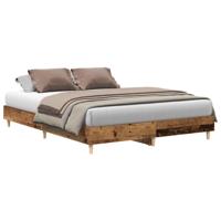 Bedframe zonder matras 150x200 cm spaanplaat bewerkt hout - thumbnail