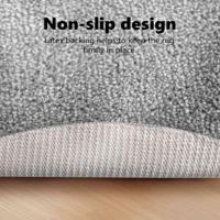 VidaXL Antislip shaggy tapijt grijs 120 x 120 cm pp - thumbnail