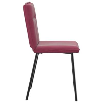 Eetkamerstoelen 4 st fluweel wijnrood