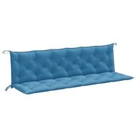 Tuinbankkussens 2 st 200x50x7 cm stof gemêleerd blauw - thumbnail
