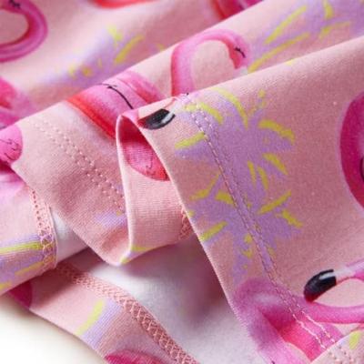 Kinderjurk flamingozwembandprint 140 lichtroze - thumbnail