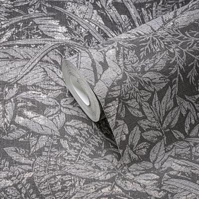 Livingwalls Smart Surfaces - Grijs - Floraal - 395607