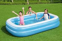 Bestway opblaasbaar zwembad 262x175x51 cm blauw/wit - thumbnail