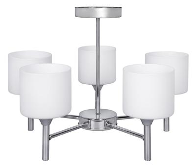 Klassieke kroonluchter hanglamp plafondlamp Activejet MIRA chroom 5xE27 voor woonkamer