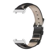 Echt leren bandje - Zwart - Xiaomi Smart band 7 Pro - thumbnail