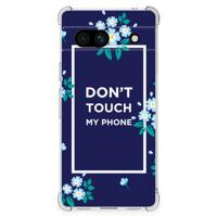 Google Pixel 7A Anti Shock Case Flowers Blue DTMP - thumbnail