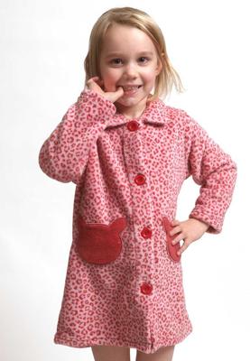 Kinderbadjas knopen panter print-116