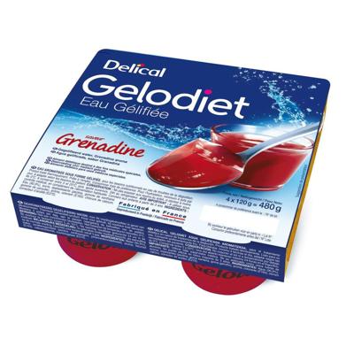 Gelodiet Gelwater Gesuikerd Grenadine Pot 4x120g