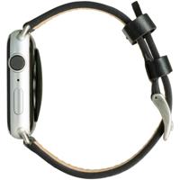 DBramante1928 Copenhagen Apple Watch 42/44/45 mm Leren Bandje Zwart/Zilver - thumbnail