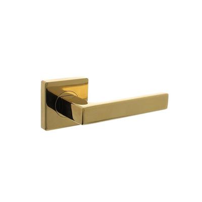 Gatdeel rechts Hera op vierkante rozet met nokken 55x55x10mm PVD messingkleur