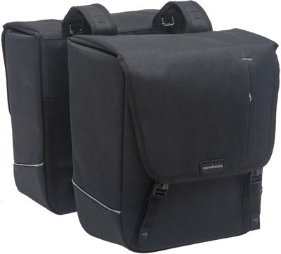 Newlooxs Nova double - zwarte dubbele fietstas voor elektrische fietsen - waterafstotend - 32l