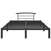 Bedframe metaal zwart 140x200 cm - thumbnail