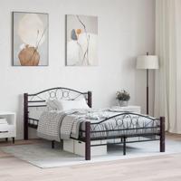 Bedframe metaal zwart 120x200 cm - thumbnail