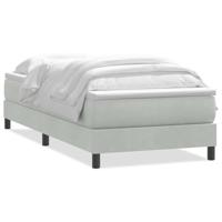 Boxspring met matras fluweel lichtgrijs 80x220 cm - thumbnail