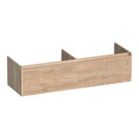 Brauer Embrace Wavy - Onderkast - 140 cm - met 2 Softclose Lades Greeploos en 2 Sifon Uitsparingen - Forest Wheat - thumbnail