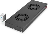 Digitus DN-19 FAN-2-HO-SW 19 inch 2 x Ventilator voor patchkast 1 HE Zwart - thumbnail
