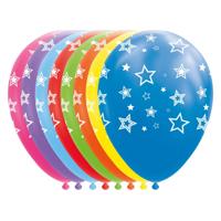 Globos Ballonnen sterren mix kleuren 30cm, 8st. - thumbnail