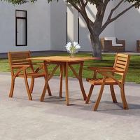 Tuintafel 85x85x75 cm massief acaciahout - thumbnail