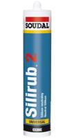 Soudal Silirub 2 | Siliconenkit | Wit | 300 ml - 102392 - thumbnail