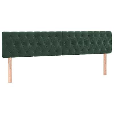 Boxspring met matras fluweel donkergroen 180x200 cm