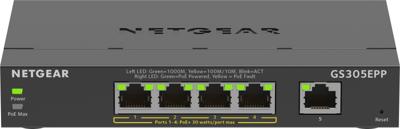 Netgear gs305epp switch (zwart)