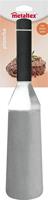 Metaltex plancha rechthoekige barbecue spatel 35 cm rvs/zwart - thumbnail