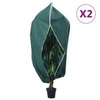 Plantenhoezen met ritssluiting 2 st 70 g/m 1,55x1,55 m - thumbnail