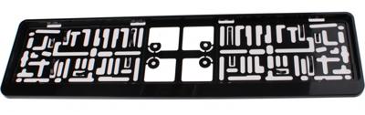 Kunststof kentekenplaathouder 'Click' 52x11cm Zwart ASNP04B