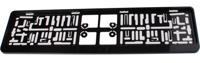 Kunststof kentekenplaathouder 'Click' 52x11cm Zwart ASNP04B - thumbnail