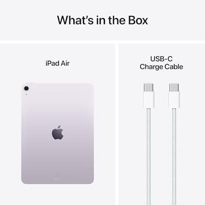Apple iPad Air 11-inch met M3 chip: Liquid Retina-display, 128 GB, 12 MP camera aan de voor- en achterkant, wifi 6E, gemaakt voor Apple Intelligence, Touch ID, batterij voor een hele dag – Paars