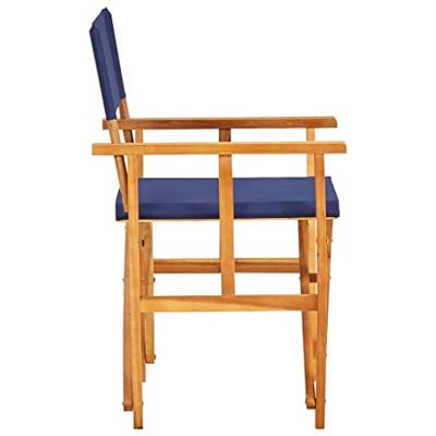 Regisseursstoelen 2 st massief acaciahout blauw