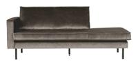 WOOOD Daybed 'Rodeo' Links, Velvet, kleur Taupe - thumbnail