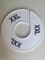 Maatring 11 cm wit/zwart XXL - thumbnail