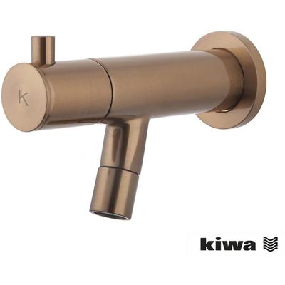 Wiesbaden Amador Toiletkraan Geborsteld Brons Koper - Koudwater - Muurbevestiging - Kiwa