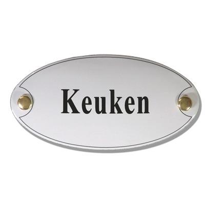 Emaille deurbord ovaal Keuken Emaille deurbord ovaal Keuken